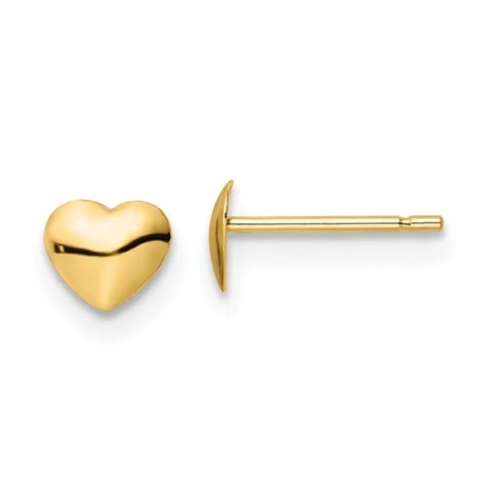 Little Girl’s 14k Gold Heart Earrings